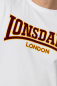 Preview: LONSDALE T-Shirt CLASSIC, Oldschool mit geflocktem LONSDALE LONDON Schriftzug (weiß - white) DEUTSCHLANDWEIT VERSANDKOSTENFREI!