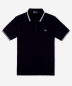 Preview: FRED PERRY Poloshirt Girl Twin Tipped Shirt (schwarz - weiss, weiss / black - white, white)