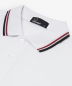 Preview: FRED PERRY Twin Tipped Poloshirt M3600, weiss - white, Streifen: dunkelblau-rot (navy-red)