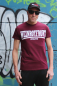 Preview: WEINROTFRONT ATHLETIK Nicki T-Shirt - Ein Wort ein Programm - Sport Frei und niemals vergessen (weinrot - burgundy)