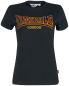 Preview: LONSDALE LONDON Klassik T-Shirt für Mädchen und Damen, das T-Shirt mit dem klassischen Flockprint, RIBCHESTER, Inland versandkostenfrei! (schwarz - black)