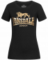 Preview: LONSDALE LONDON, Mädchen und Damen T-Shirt, Lion - Bantry (schwarz/gold - black/gold)