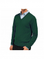 Preview: Men`s V-Neck Pullover, Knitted Sweater, V-Neck Sweater Jumper (british racing green)
