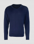 Preview: Men`s Pullover, V-Neck Knitted Sweater, V-Neck Sweater Jumper (navy - dunkelblau)