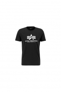 ALPHA INDUSTRIES Klassik T-Shirts, Basic T-Shirt, Alpha T-Shirt, 100% Baumwolle (schwarz - black)