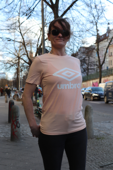 UMBRO T-Shirt, Girly large Logo Tee  (pink-white)