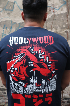 HOOLYWOOD Godzilla limited T-Shirt NICKI, Ost-Berlin, 100% Baumwolle/cotton, Made in Germany (dunkelblau - navy)