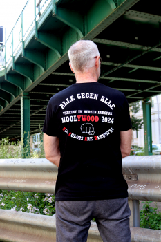 ALLE GEGEN ALLE - HOOLYWOOD 2024 - Zu Gast im Herzen Europas: SPORT FREI - Nicki/T-Shirt - streng limitiert! A ll C olors A re B eautiful - Made in Germany - versandkostenfrei Inland (schwarz-black)