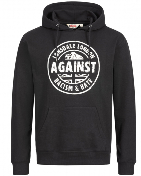 LONSDALE Kapuzen-Sweatshirt, Against Racism and Hate, Hoodie, Kapuzenpullover, (schwarz - black)
