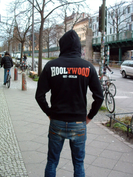 HOOLYWOOD Kapuzen - Jacke, Hoody - Jacket, Sweat - Jacke, OST-BERLIN, klassisch, schwere Ausführung 320 g/m² (schwarz - black)