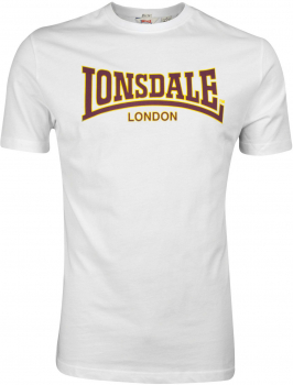 LONSDALE T-Shirt CLASSIC, Oldschool mit geflocktem LONSDALE LONDON Schriftzug (weiß - white) DEUTSCHLANDWEIT VERSANDKOSTENFREI!