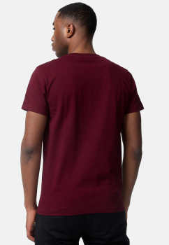 LONSDALE T-Shirt mit weissem LONSDALE LONDON Loewen - Logo Versandkostenfrei Inland (weinrot - burgundy)