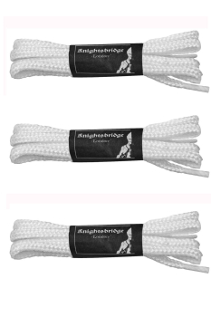 Schnürsenkel Laces Rund für 3-5 Loch Halbschuhe (Verpackungseinheit: 3 Paar) ca.75cm lang ø4 mm dick reißfester Ersatz Schuhbänder Wanderschuhe Arbeitsschuhe Outdoor (weiss-white))