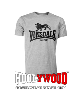 LONSDALE T-Shirt, klassisch, Lion - Logo, Versandkostenfrei Inland (sport grau / marl grey)