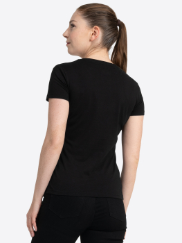 LONSDALE Mädchen T-Shirt, mit klassischem LONSDALE LONDON Schriftzug in weiss (black - schwarz)