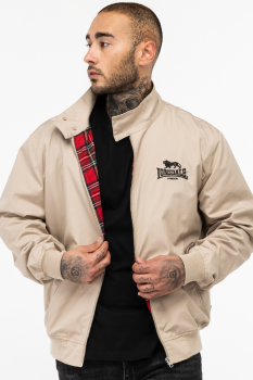 LONSDALE London original Harrington Jacke mit karierten Tartan Innnenfutter (beige - sand)