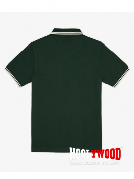 FRED PERRY Poloshirt klassisches Twin Tipped Polo in der Farbe grün - british racing green - ivy (Streifen: weiss - white)