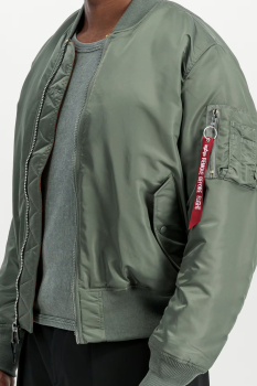 ALPHA INDUSTRIES Fliegerjacke MA-1 das Original! - Wendejacke Bomberjacke Flightjacket (vintage green)