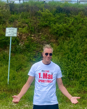 1.MAI - SPORT FREI - Nicki/T-Shirt - streng limitiert! - Made in Germany - versandkostenfrei (weiss - white)