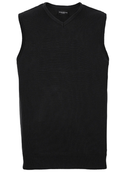 Pullunder, Westover, Classic V-Neck Sleeveless Knitted Pullover, Tank Top Sleeveless Pullover Pullunder Skinhead Mod Vest (schwarz - black)