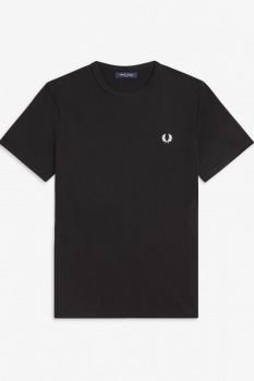 FRED PERRY Ringer T-Shirt aus Baumwolle (schwarz - black)