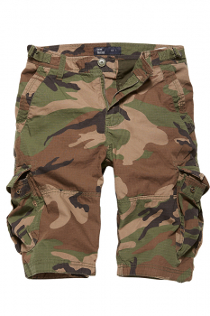 Kurze Hose, Shorts, Terrance, Vintage Industries, kurze Army Shorts (woodland - camu)