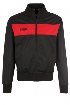 LONSDALE Trainingsjacke, Original Trackjacket, ALNWICK, schwarz - rot (black - red) Versandkostenfrei Inland