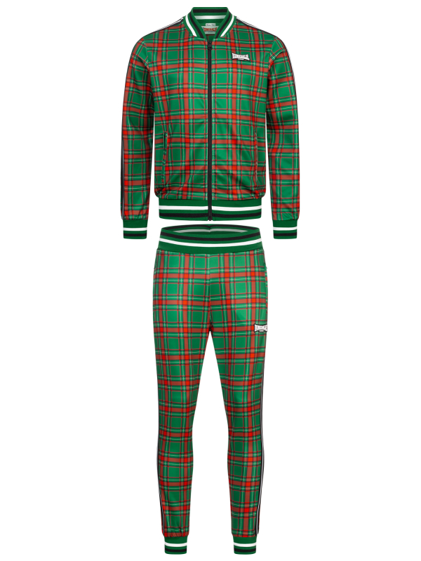LONSDALE Trainingsanzug GENTLEMEN tracksuit EDGEWARE (gruen-rot - green-red)