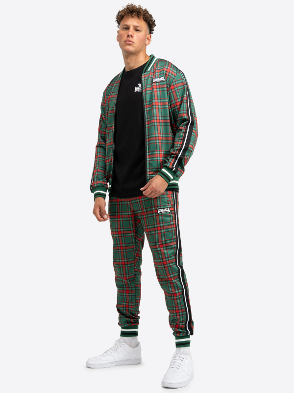 LONSDALE Trainingsanzug GENTLEMEN tracksuit EDGEWARE (gruen-rot - green-red)