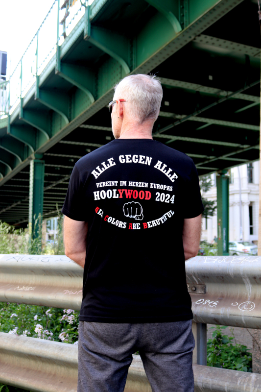 ALLE GEGEN ALLE - HOOLYWOOD 2024 - Zu Gast im Herzen Europas: SPORT FREI - Nicki/T-Shirt - streng limitiert! A ll C olors A re B eautiful - Made in Germany - versandkostenfrei Inland (schwarz-black)