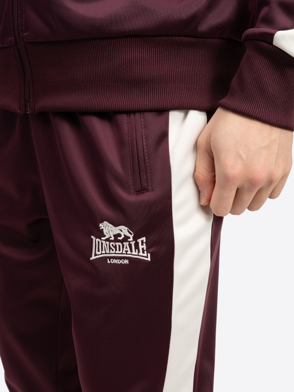LONSDALE Trainingshose Jogger Jogginghose Sporthose lang (burgundy - weinrot)