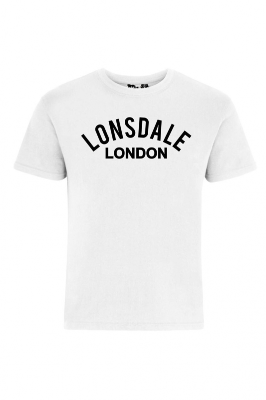 LONSDALE T-Shirt BRADFIELD, oldschool Frontdruck (weiss/white)