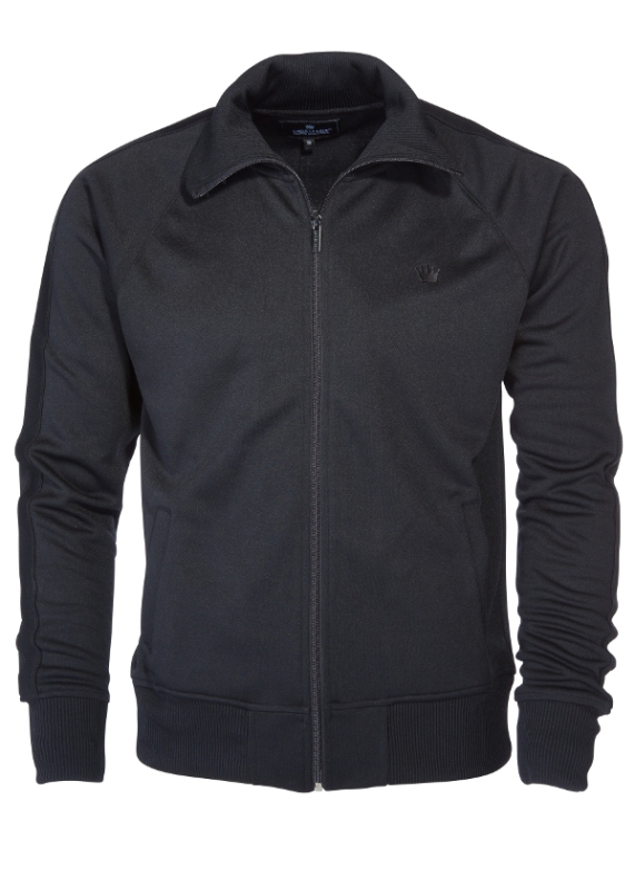 Trainingsjacke  - track jacket - KINGSLEAGUE schwarz mit schwarzem Sreifen am Ärmel, tone in tone - black