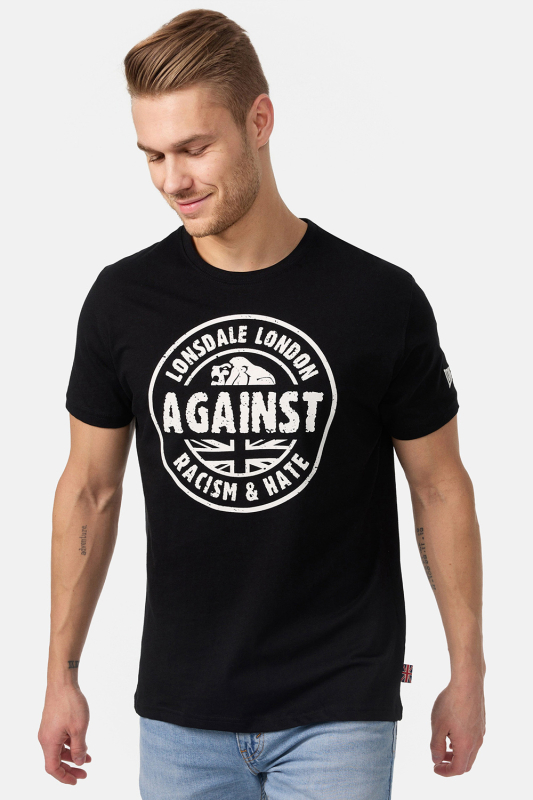 LONSDALE T-Shirt AGAINST RACISM AND HATE (schwarz - black) VERSANDKOSTENFREI Inland
