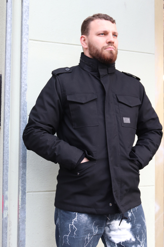 PARKA JACKE, schwere Ausführung, Wasserdicht - Atmungsaktiv (WATERPROOF -  BREATHABLE) Brent Parka V-CORE by Vintage Industries (schwarz - black)