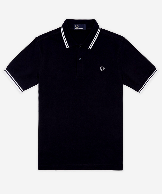 FRED PERRY Poloshirt Girl Twin Tipped Shirt (schwarz - weiss, weiss / black - white, white)