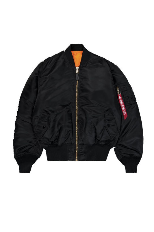 ALPHA INDUSTRIES Fliegerjacke, MA-1 das Original! - Wendejacke Bomberjacke Flightjacket (schwarz - black)