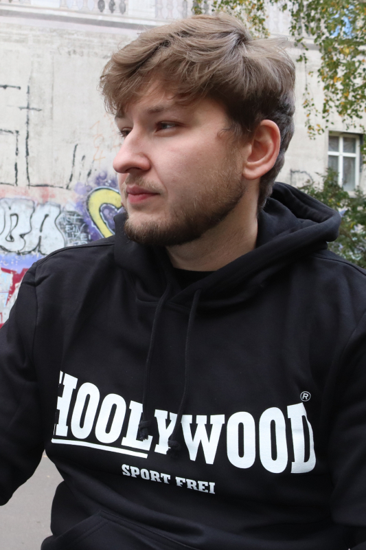 HOOLYWOOD Hoodie Kapuzen-Sweatshirt SPORT FREI! Sweat mit Kapuze Made in Germany, Versandkostenfrei (schwarz - black)