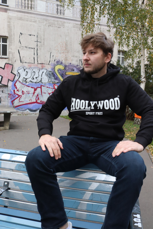 HOOLYWOOD Hoodie Kapuzen-Sweatshirt SPORT FREI! Sweat mit Kapuze Made in Germany, Versandkostenfrei (schwarz - black)