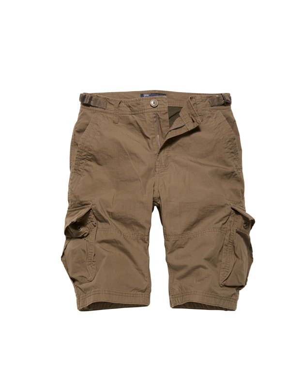 Kurze Hose Shorts, Terrance, Vintage Industries, kurze Army Shorts (dark khaki)