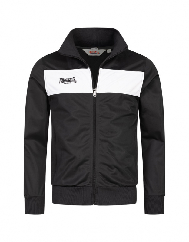 LONSDALE LONDON Trainingsjacke, Original Trackjacket, ALNWICK, schwarz - weiss (black - white) Versandkostenfrei Inland