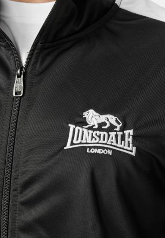 LONSDALE LONDON Trainingsjacke, Original Trackjacket, schwarz - weiss (black - white) Versandkostenfrei Inland