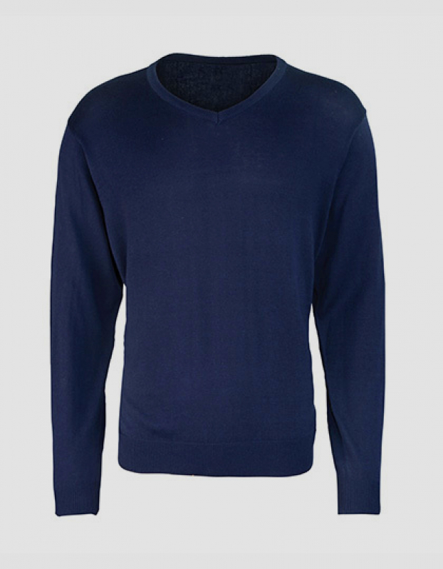 Men`s Pullover, V-Neck Knitted Sweater, V-Neck Sweater Jumper (navy - dunkelblau)
